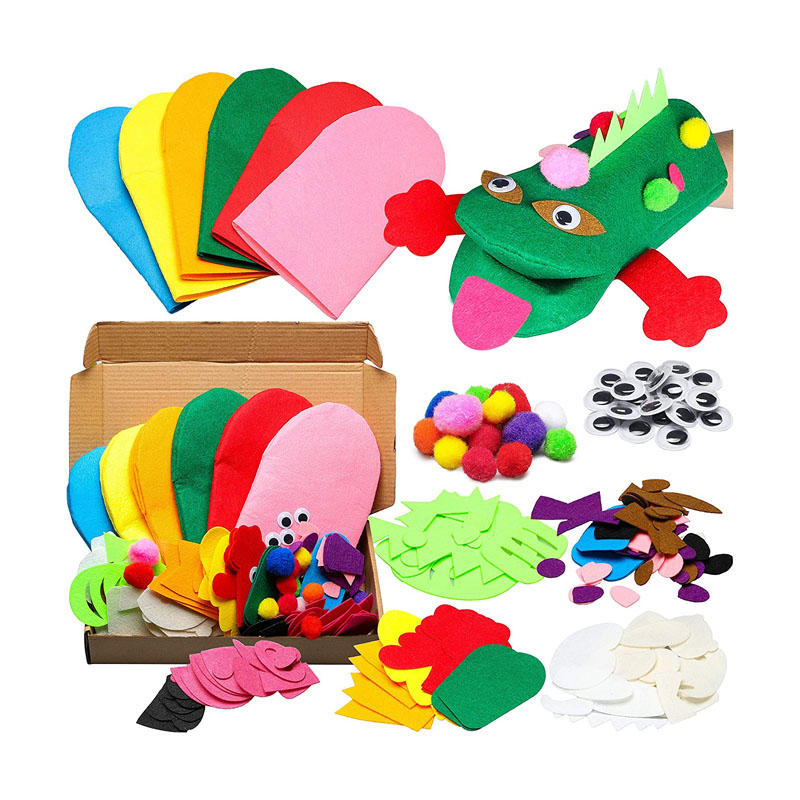 Kit de fabricación de marionetas de mano para niños, 6 uds., manualidades artísticas DIY