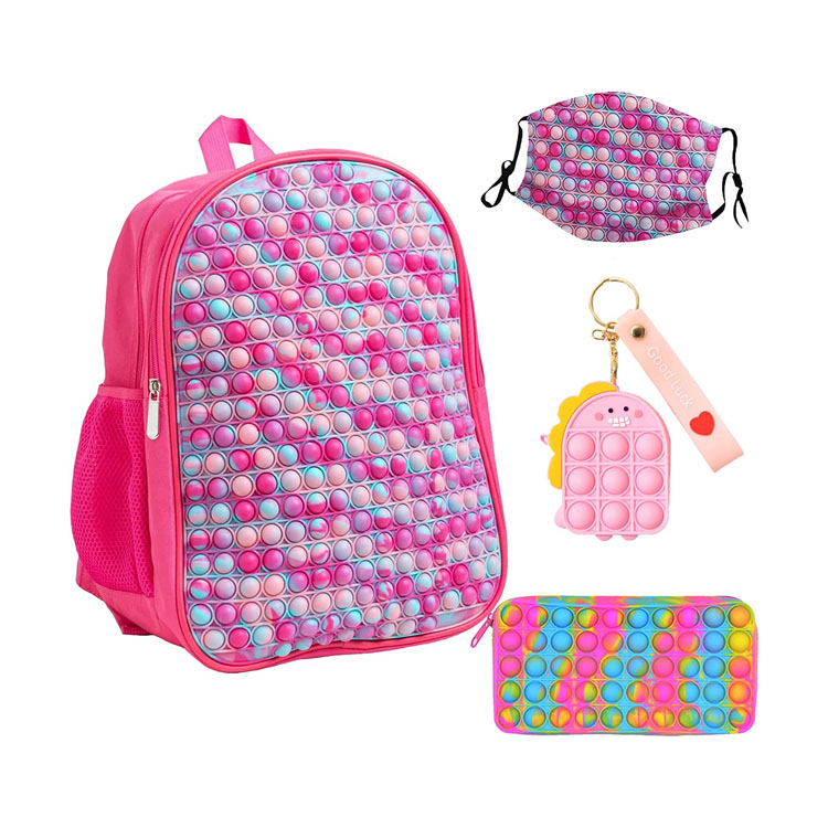 Mochila escolar para estudiantes Fidget Pop-On-It