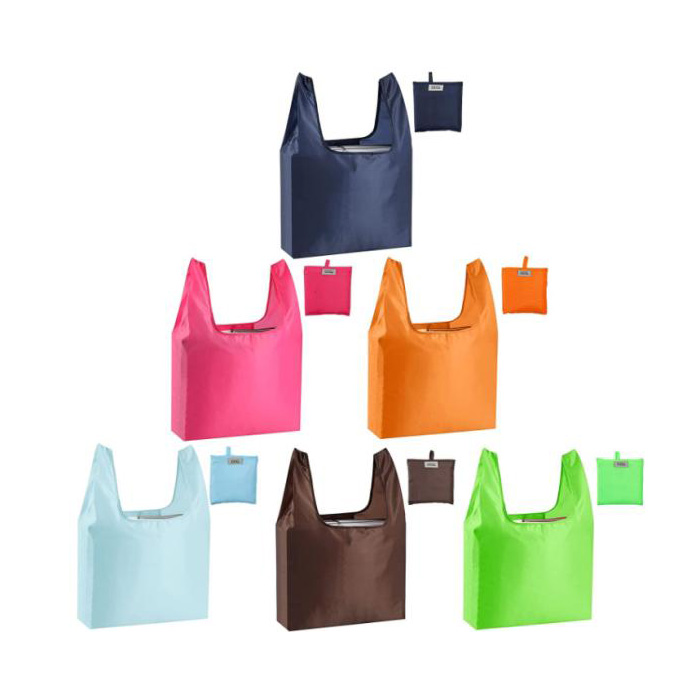 Bolsa de compras plegable con cremallera