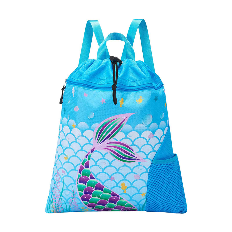 Mochila con cordón y cordón para gimnasio de sirena